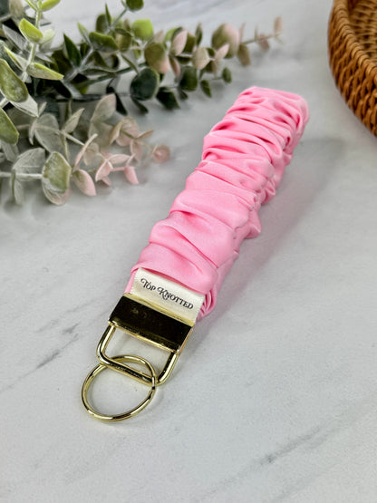 Blush Belle Satin Scrunchie Wristlet
