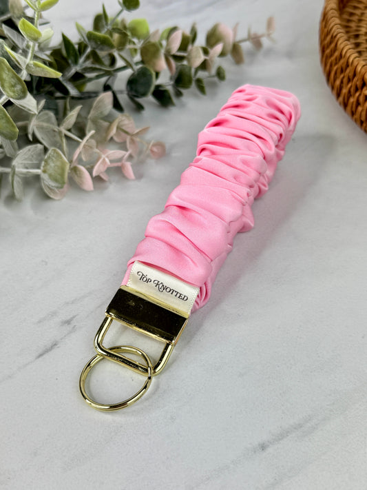 Blush Belle Satin Scrunchie Wristlet