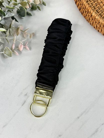 Black Satin Scrunchie Wristlet