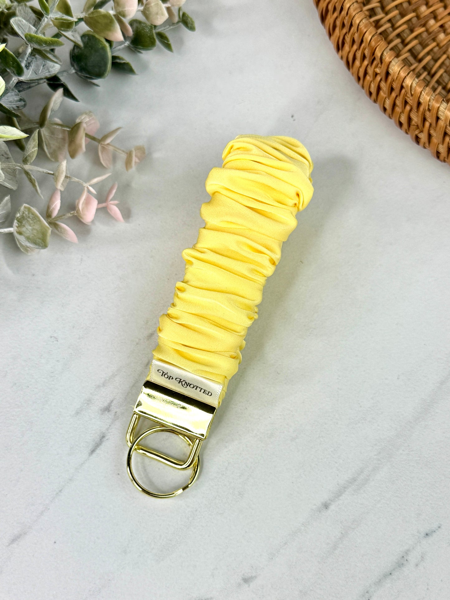 Sunshine Satin Scrunchie Wristlet