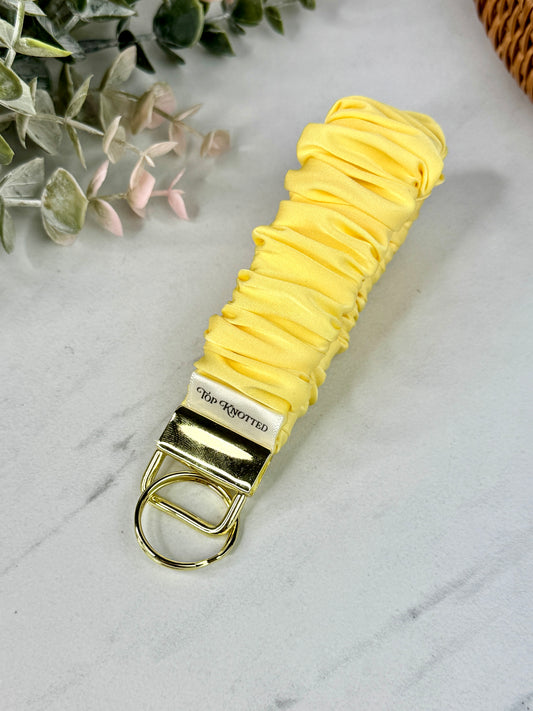 Sunshine Satin Scrunchie Wristlet