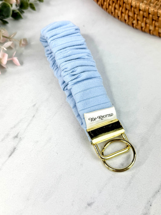 Blue Tides Scrunchie Wristlet