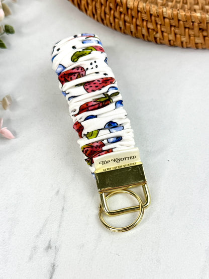 Berries and Cream Scrunchie Wristlet