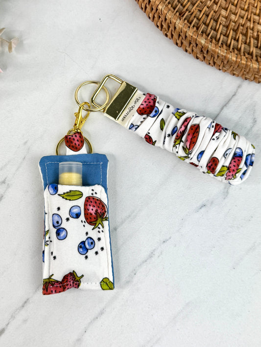 Berries + Cream Lip Balm Keychain