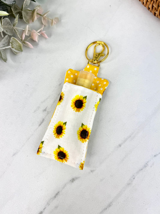 Sunflowers Lip Balm Keychain