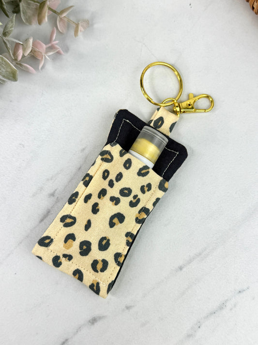 Wild Leopard Lip Balm Keychain