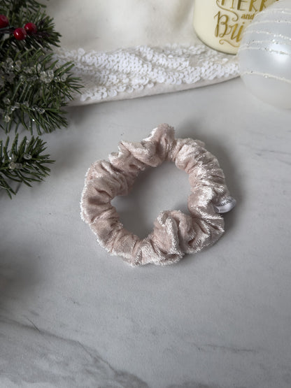 Champagne Velvet Scrunchie