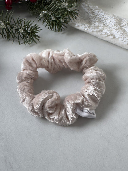 Champagne Velvet Scrunchie