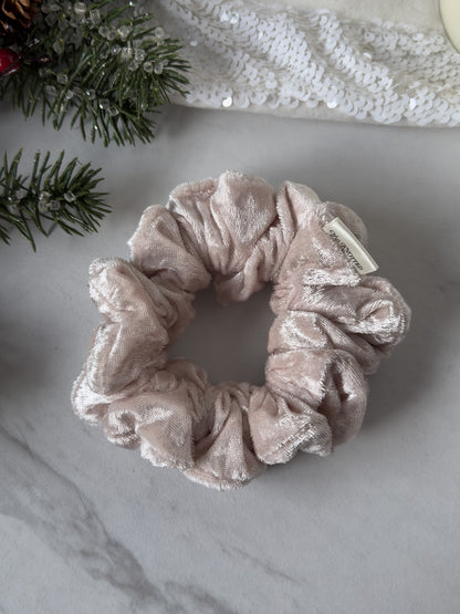 Champagne Velvet Scrunchie