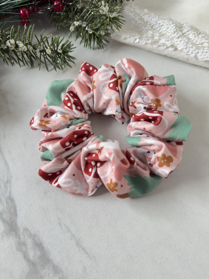 Pink Gingerbread Dreams Scrunchie