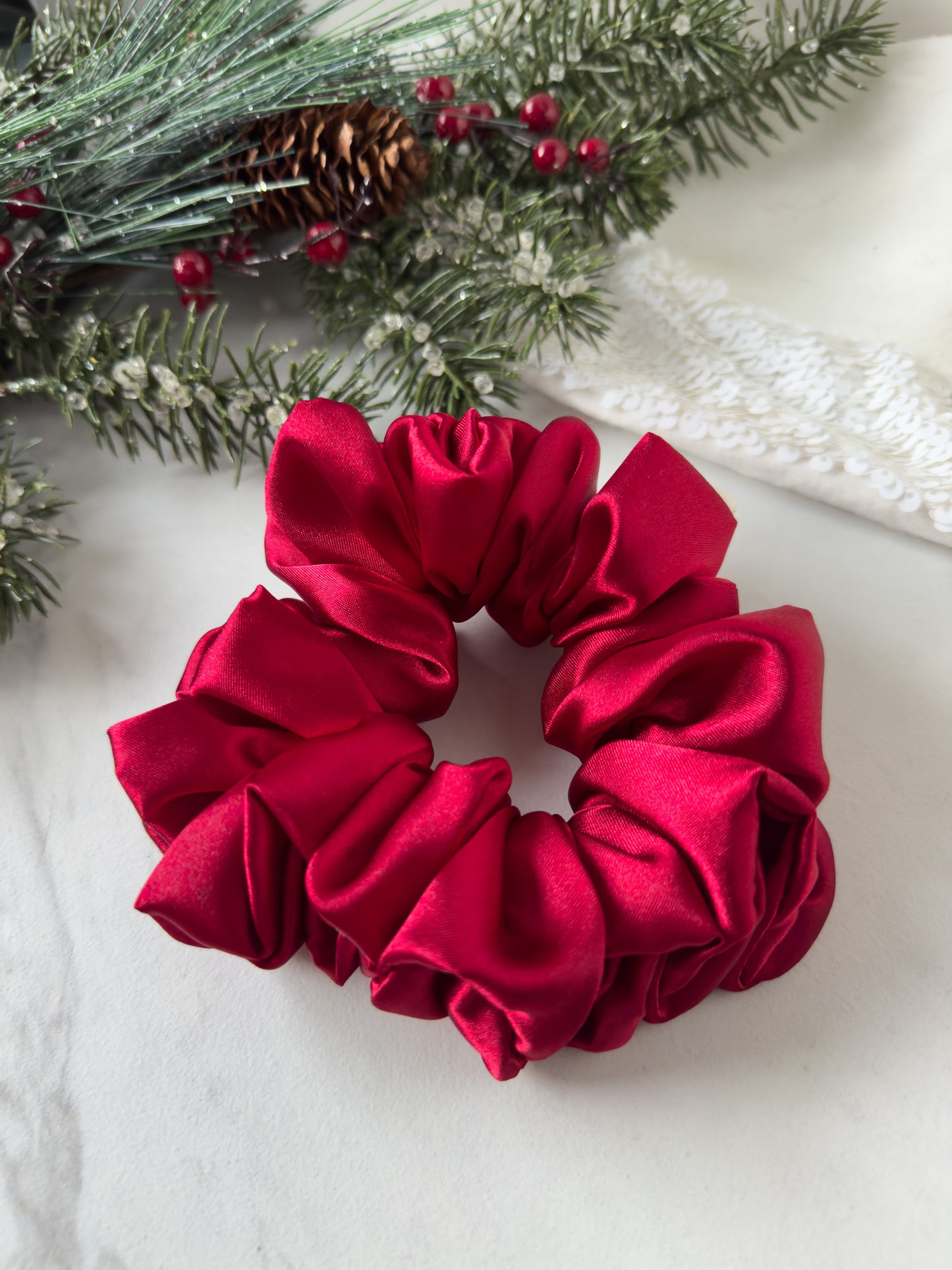 Cranberry Scrunchie