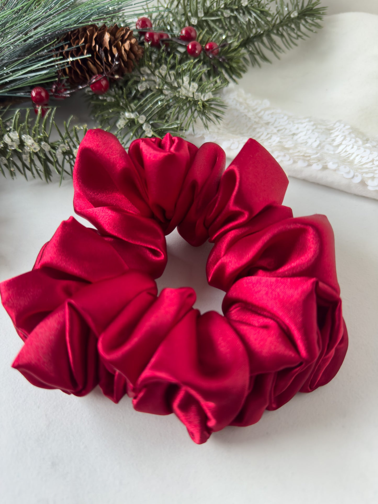 Cranberry Scrunchie