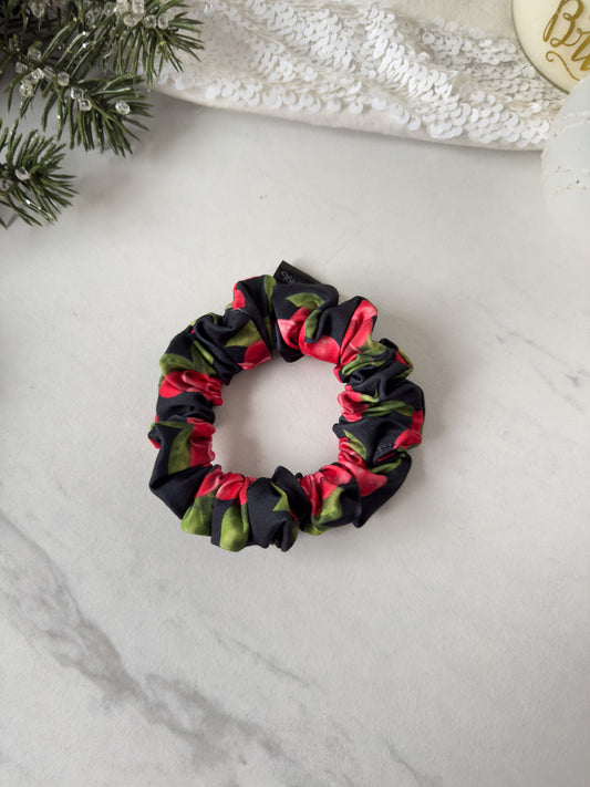 Black Berry Skinny Scrunchie