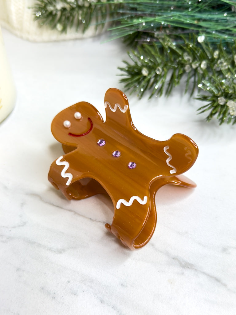 Gingerbread Man Holiday Claw