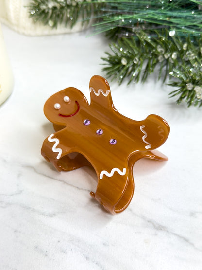 Gingerbread Man Holiday Claw