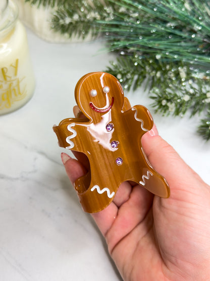 Gingerbread Man Holiday Claw