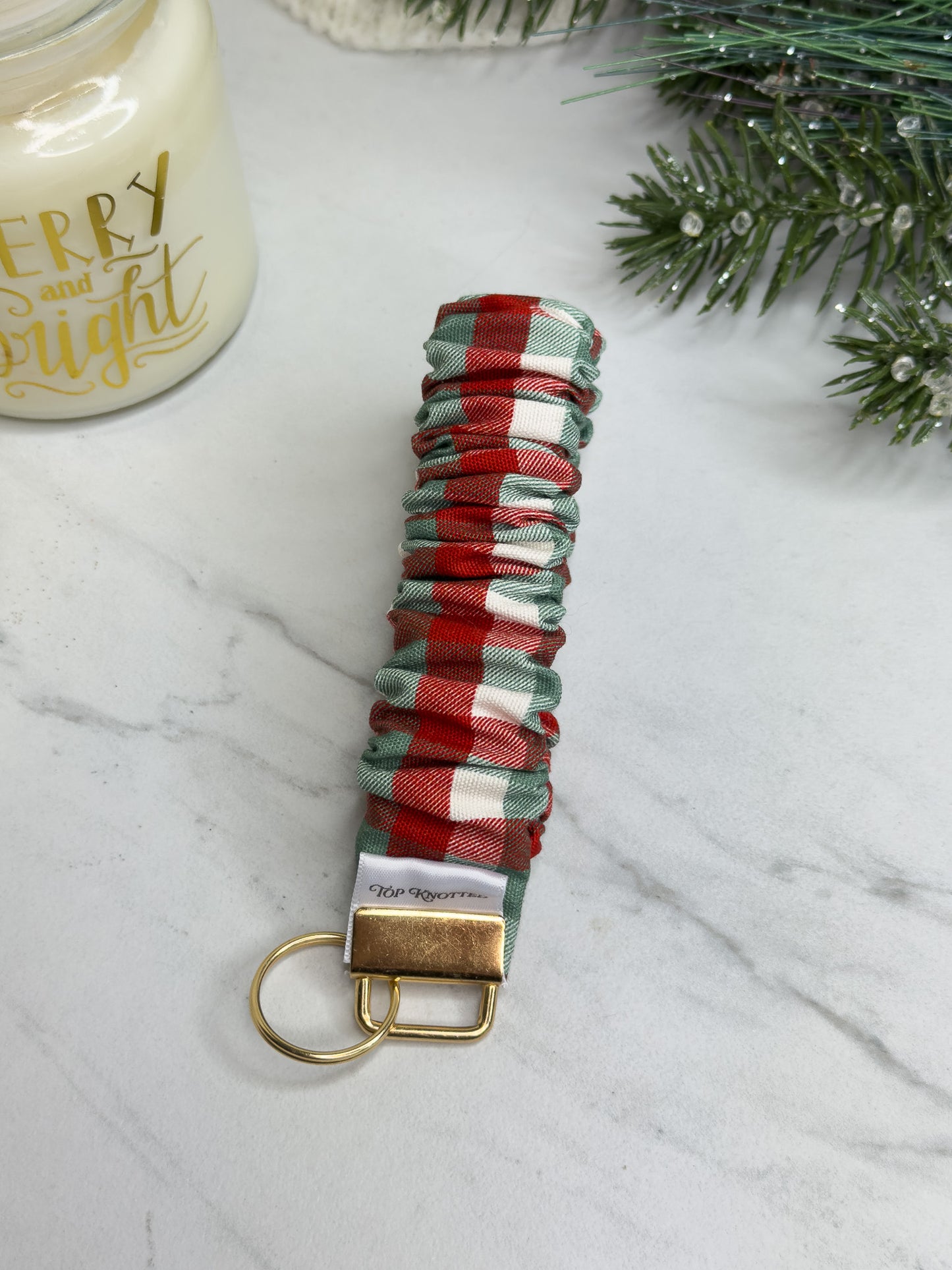 Plaid-Mas Scrunchie Wristlet