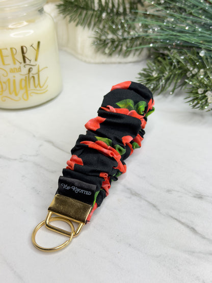 Black Berry Scrunchie Wristlet