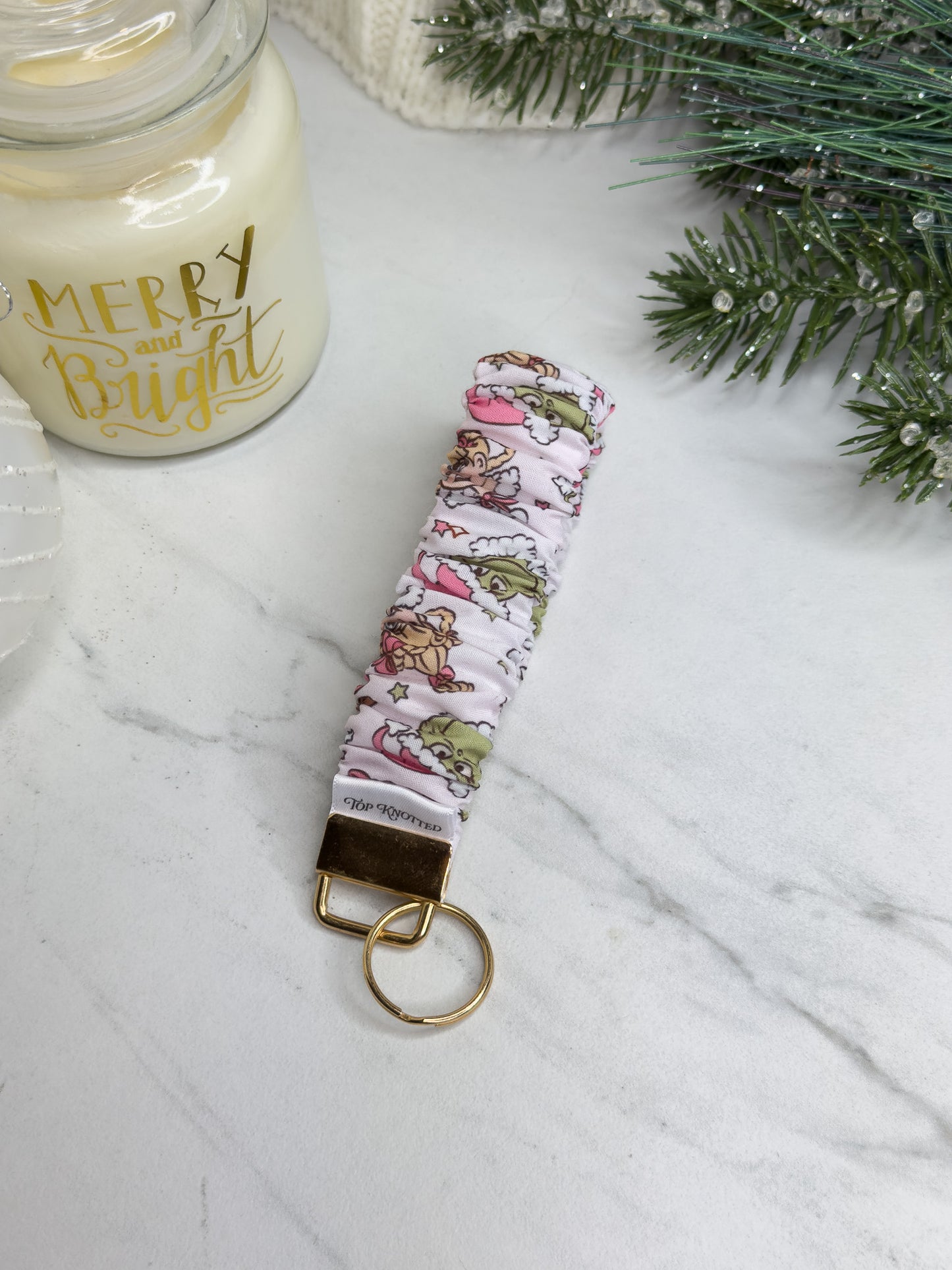 Grinchmas Scrunchie Wristlet