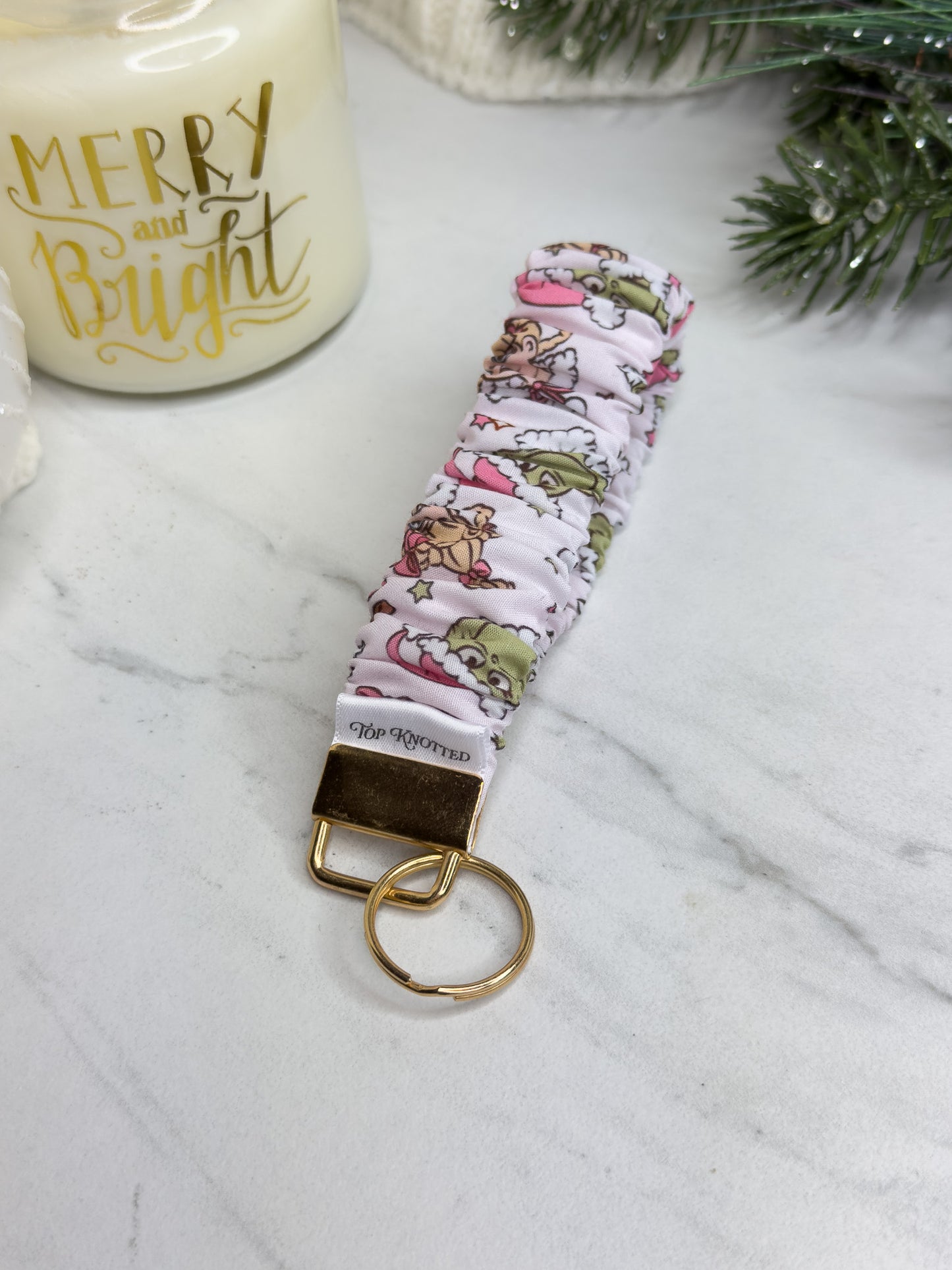Grinchmas Scrunchie Wristlet