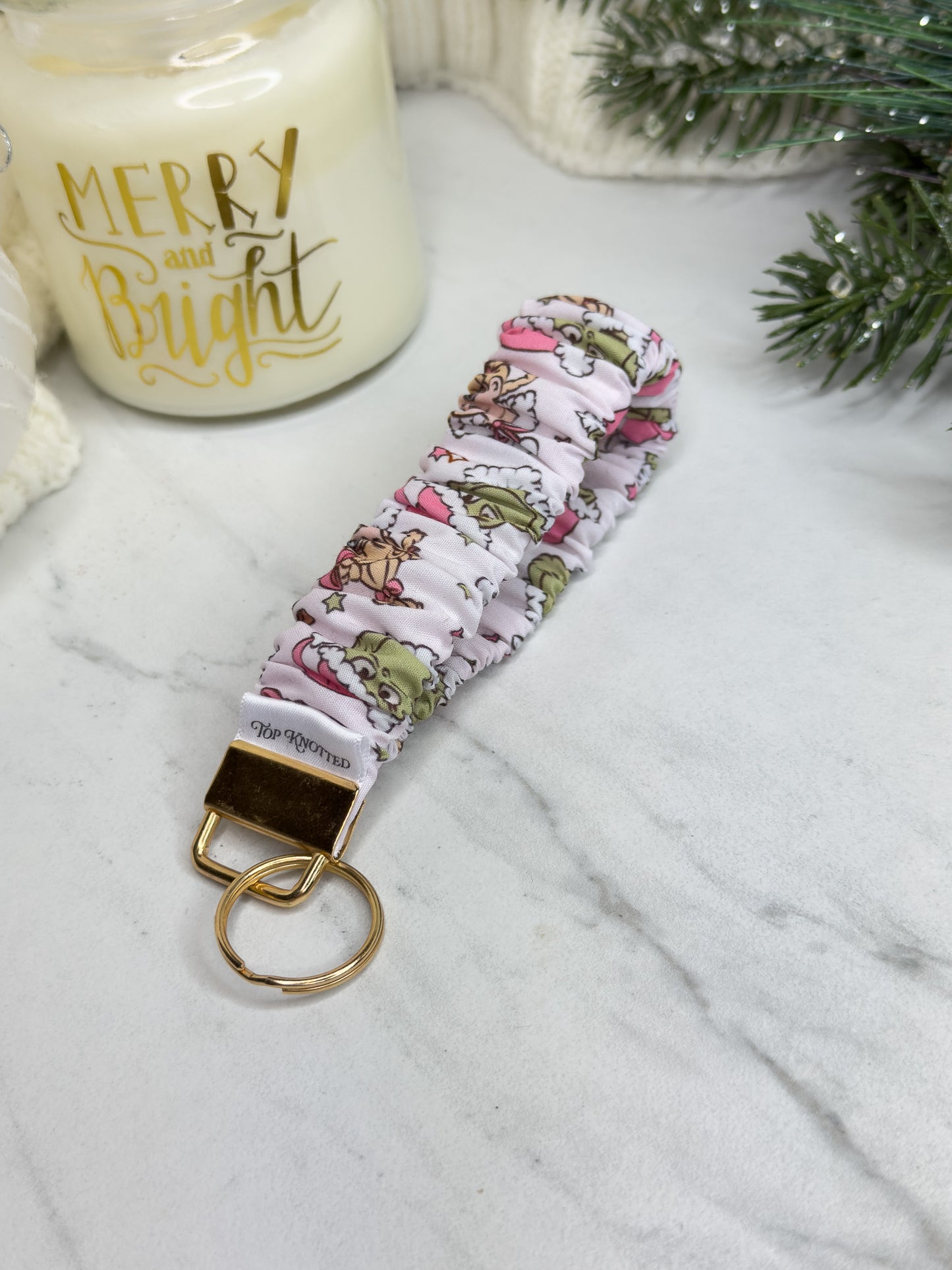 Grinchmas Scrunchie Wristlet