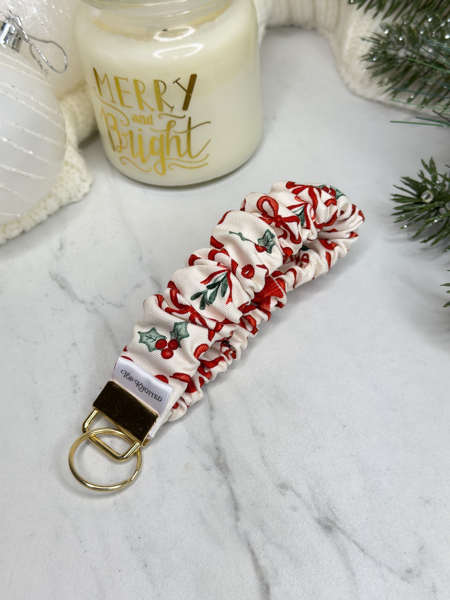 Merry Little Bows Scrunchie Wristlet