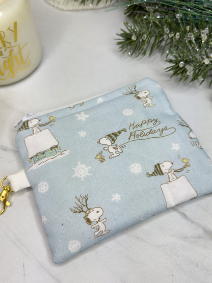 Snoopy Happy Holidays Mini Wallet Keychain