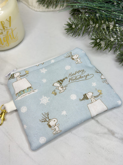 Snoopy Happy Holidays Mini Wallet Keychain