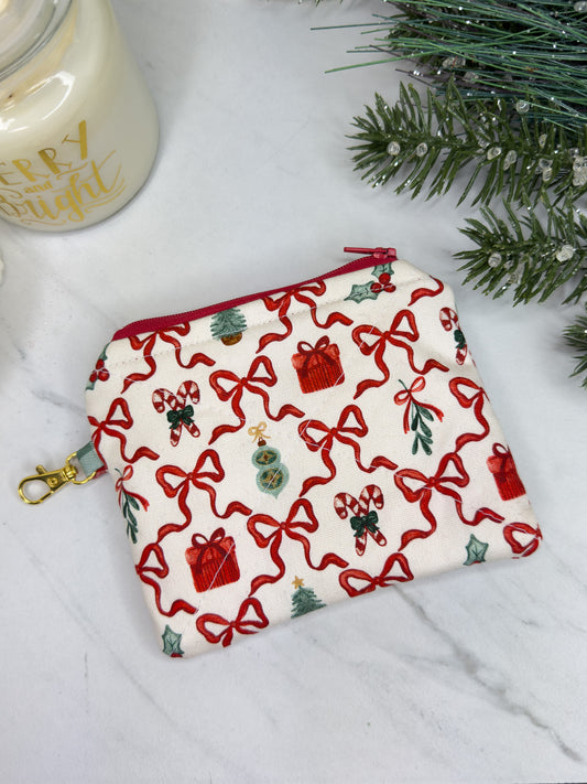 Merry Little Bows Mini Wallet Keychain