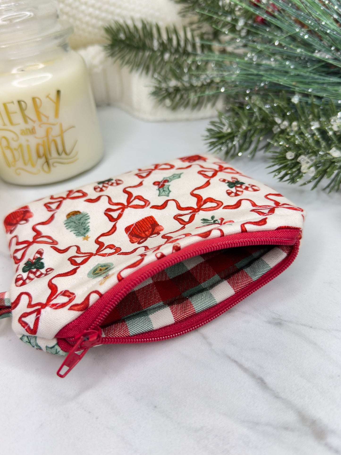 Merry Little Bows Mini Wallet Keychain