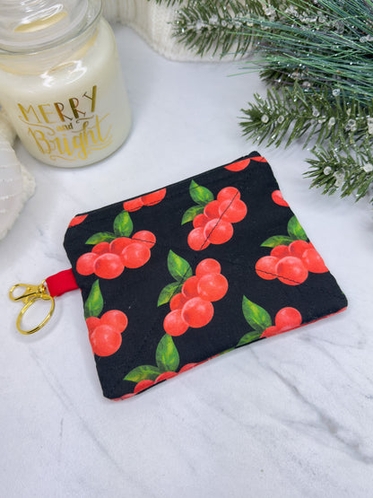 Black Berry Mini Wallet Keychain