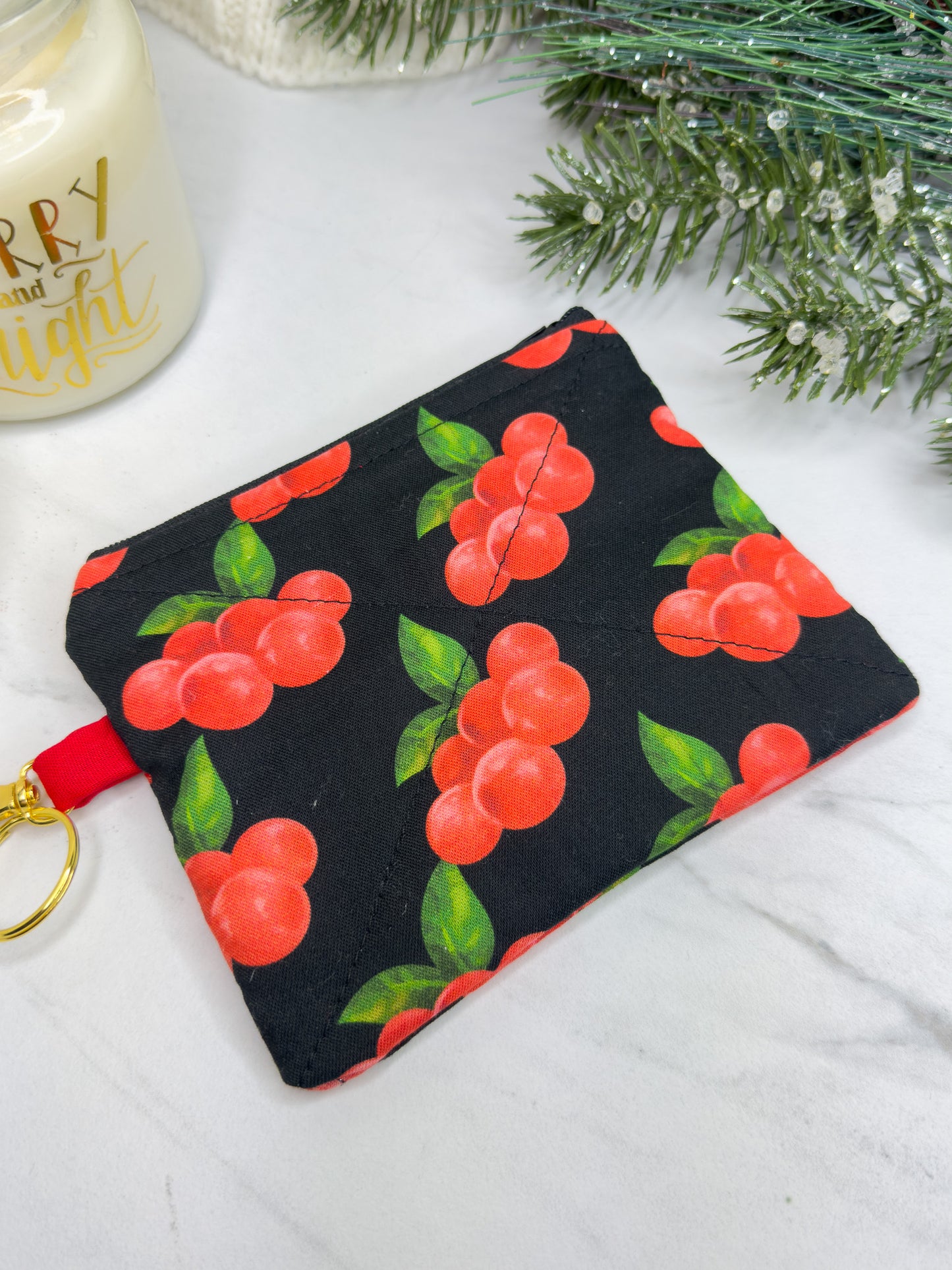 Black Berry Mini Wallet Keychain