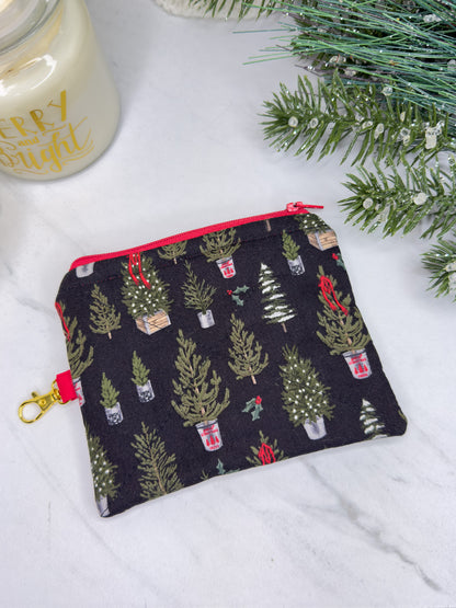 Festive Firs Mini Wallet Keychain