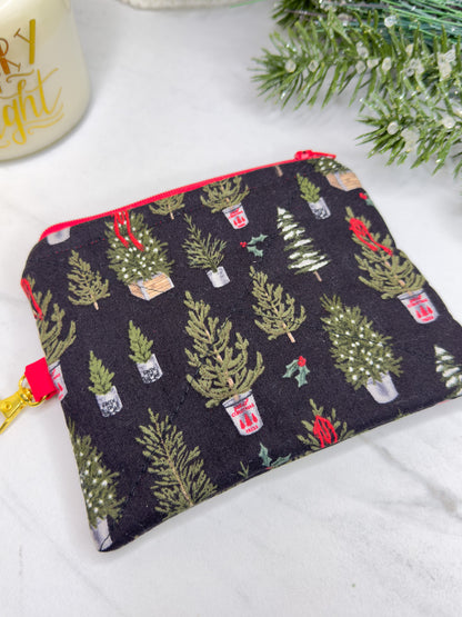 Festive Firs Mini Wallet Keychain