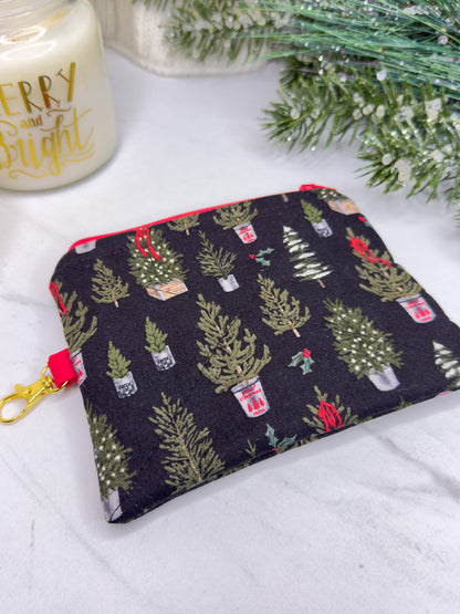 Festive Firs Mini Wallet Keychain