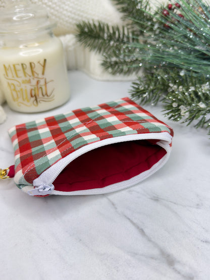 Plaid-Mas Mini Wallet Keychain