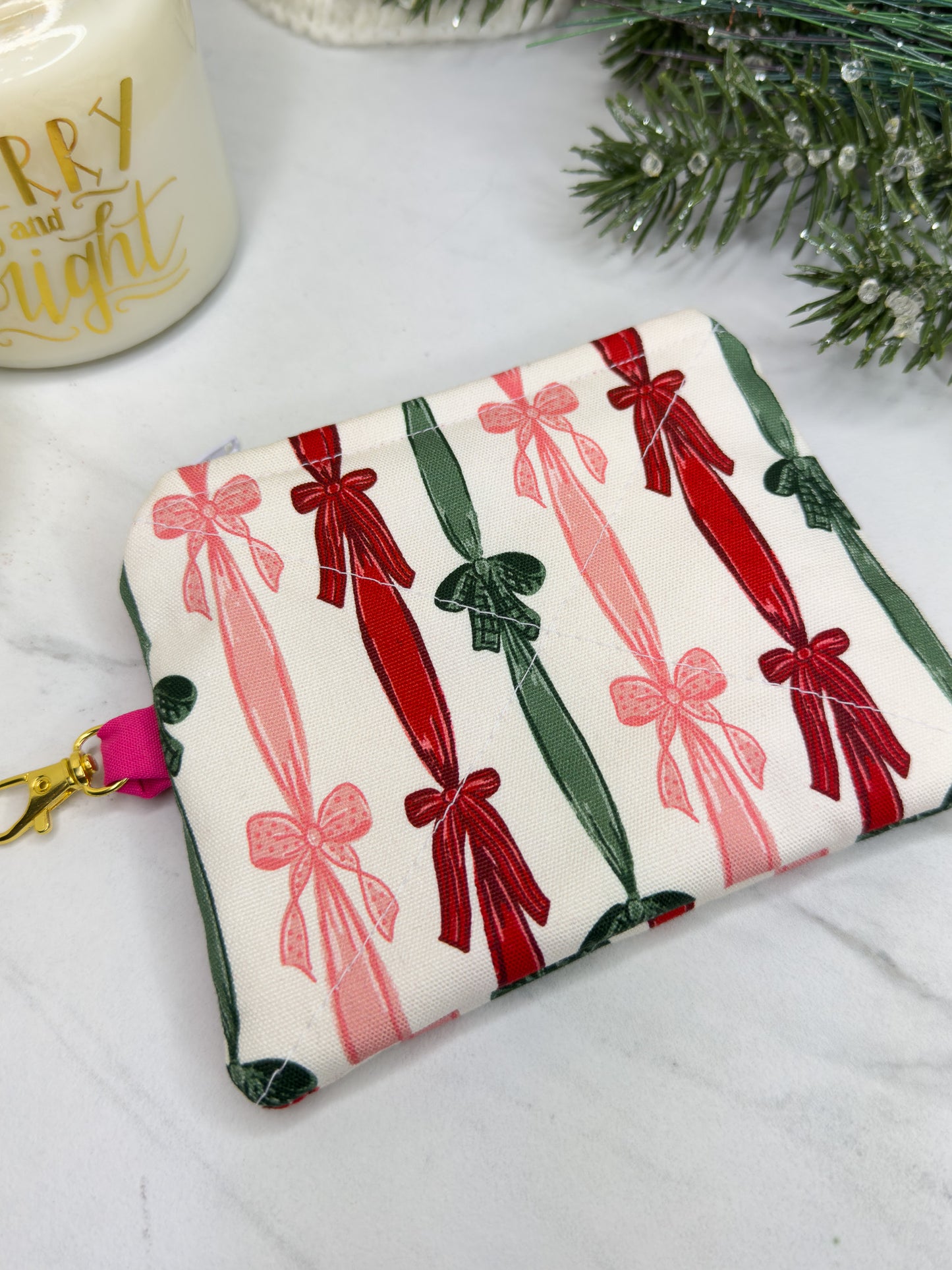 Merry Bows Mini Wallet Keychain