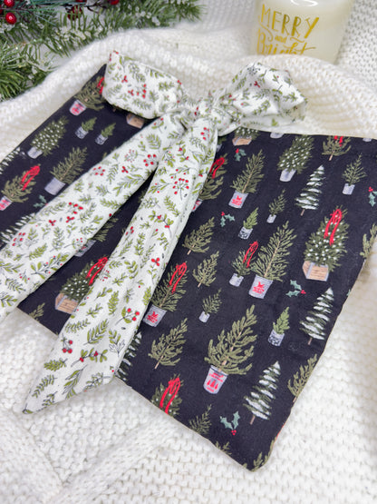 Festive Firs Quilted Book Sleeve