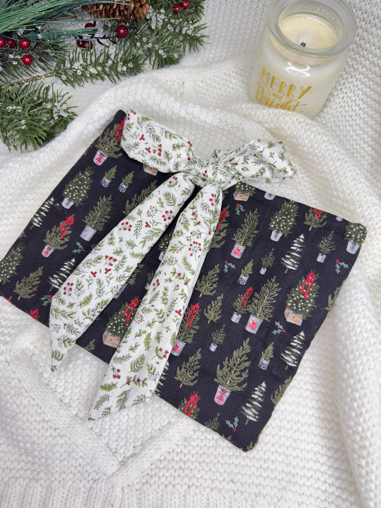 Festive Firs Quilted Book Sleeve