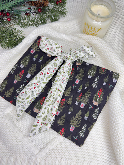 Festive Firs Quilted Book Sleeve