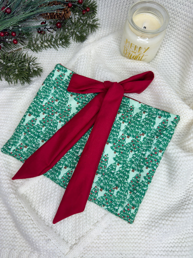 Jolly Little Trees Quilted Book Sleeve