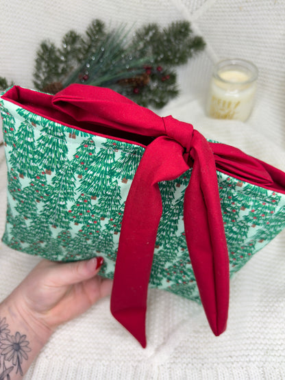 Jolly Little Trees Quilted Book Sleeve