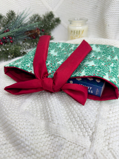 Jolly Little Trees Quilted Book Sleeve
