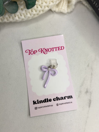 Purple Bow Kindle Charm