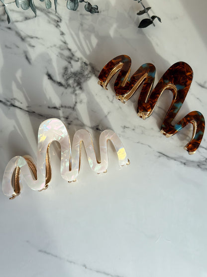 Golden Waves Claw Clip