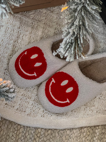 Jolly Red Smile Slippers