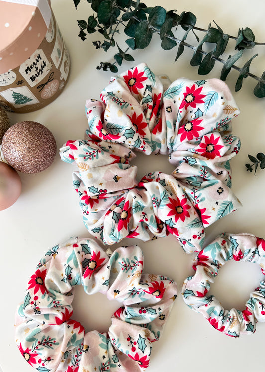 Frosted Florals Scrunchie