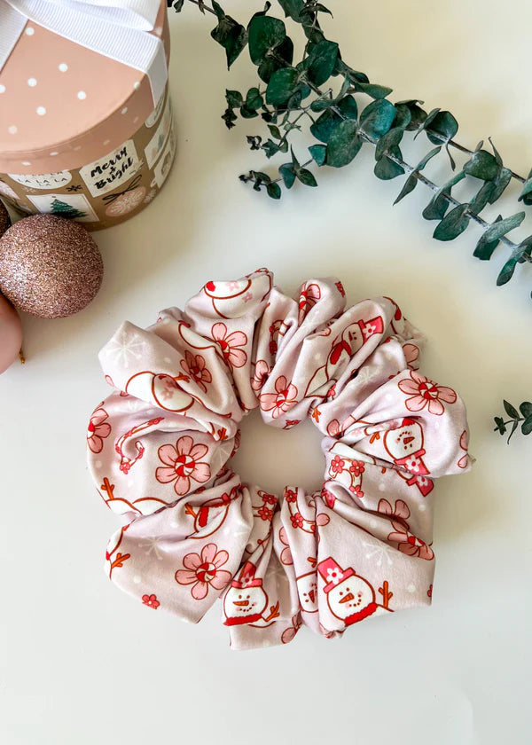 Floral Frosty Scrunchie