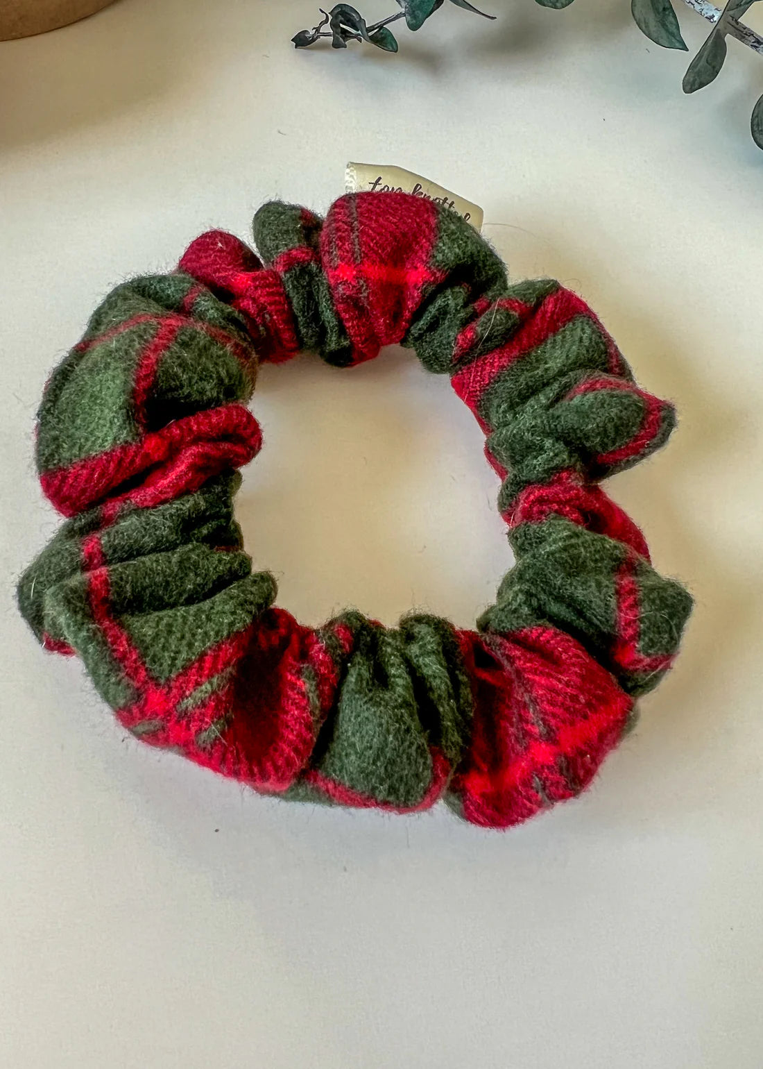 Cozy Christmas Plaid Scrunchie