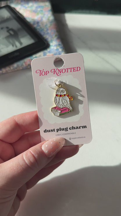 Hedwig Kindle & USB-C Dust Plug Charm